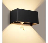 Ledronix Aplique de Interior con Sensor de Movimiento, Haz de Luz Orientable, Luz Blanca Cálida de 3000K, Aplique de Exterior de Aluminio con Bombilla Led G9 Sustituible, IP54 Impermeable