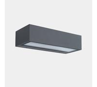 LEDS-C4 Aplique LED para exterior Nemesis, gris, ancho 19,5 cm True