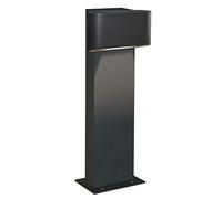 LEDS·C4 Baliza Exterior LED 5W, Iluminación de Jardín, IP66, Luz Blanca Cálida 3000K, 286 Lúmenes, Diseño Moderno, Gris Urbano, Diago Bollard