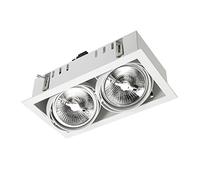 LEDS·C4 Downlight Multidir Double LED 324Mm Trim 100W Gris IP23 978Lm