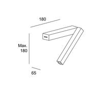 LEDS C4 - Luz de lectura Hall Slim LED 3.5 Blanco cálido - 2700K ON-OFF Blanco 150lm