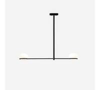 LEDS-C4 Lámpara colgante LED doble, negra, longitud 110 cm