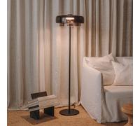 LEDS-C4 Lámpara de pie LED Niveles, 2 capas, negro, cristal, CCT