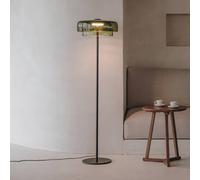 LEDS-C4 Lámpara de pie LED Niveles, 2 capas, verde, cristal, CCT