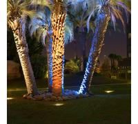 LEDS-C4 Lámpara de suelo LED empotrable Gea, Ø 18 cm, 3000K, acero inoxidable True