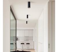 LEDS-C4 Pipe foco de techo 2 luces blanco-negro