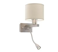 Leds-c4 torino - Luminaria pared torino e27 13/60w+led niquel satinado