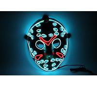 Led's Go - Máscara LED Jason - Disfraces, Fiestas, Cumpleaños, Cosplay, Halloween, Carnaval, Regalos, Máscaras, Viernes 13, Películas, Niños, Adultos, Terror, Comics