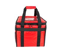 LEDSA MART HFB30L-RD Bolsa de entrega de pizza de restaurante, aislamiento térmico, 32 cm x 32 cm x 30 cm, rojo