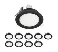 ledscom.de 10 Foco empotrable LED Zobe II plano GX53 antracita mate redondo 6,105W 560lm 107mm Ø círculo de tornillo 90mm Ø