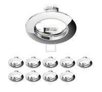 ledscom.de 10 piezas Marco para montaje en techo CIRC, redondo, cromado brillante