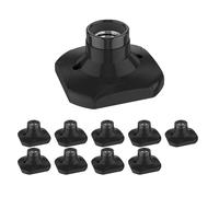 ledscom.de 10 piezas Plafón portalámparas ELEKTRA, negro, 1x E27 máx. 60W