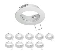 ledscom.de 10 uds. marco empotrable en techo FERE, redondo, blanco brillante