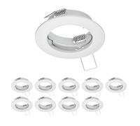 ledscom.de 10 uds. marco empotrable en techo FERE, redondo, blanco mate