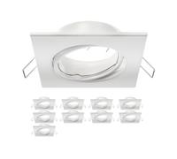 ledscom.de 10 uds. marco empotrable en techo RIR, angular, orientable, blanco mate