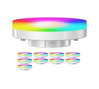 ledscom.de 10 unidades GX53 Bombillas LED RGB, blanco cálido - blanco frío (2900-6100 K), 6,6 W, 670 lm, 107°, Smart Home, WLAN, Alexa, mate