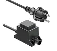 ledscom.de 10W LED transformador fuente de alimentación/transformador para sistema de enchufe NEMO, enchufe, 12V AC, negro, IP65