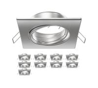 ledscom.de 10x marco de montaje en techo RIR, angular, orientable, acero inoxidable mate