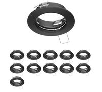 ledscom.de 12 marcos de montaje en techo FERE, redondos, negro mate