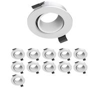ledscom.de 12 uds. marco empotrable en techo KUN, redondo, orientable, blanco