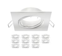 ledscom.de 12 uds. marco empotrable en techo RIR, angular, orientable, blanco mate