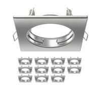 ledscom.de 12 uds. marco empotrado en techo RIR, angular, acero inoxidable mate