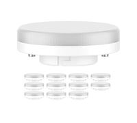 ledscom.de 12 unidades GX53 Bombilla LED, blanco cálido (2700 K), 6,2 W, 509lm, 97°, mate