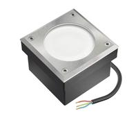 ledscom.de 1x GX53 empotrable de suelo para adoquines NEOLUM para exteriores, IP67, angular, 10 x10cm, incl. portalámparas