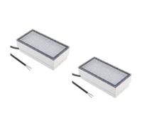 ledscom.de 2 empotrables de suelo de adoquines LED CUS para exteriores, IP67, angular, 20 x 10cm, 2,8 W, 251lm, blanco cálido