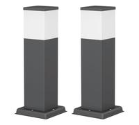 ledscom.de 2 farolas de camino/balizas POLLY para exterior, IP44, 35 cm, antracita, 1x G9 máx. 10 W
