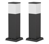 ledscom.de 2 farolas de camino/balizas POLLY para exterior, IP44, 35 cm, negro, 1 bombilla G9 de máx. 10 W