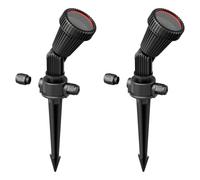 ledscom.de 2 focos de jardín con pincho de suelo PIRK para exteriores, IP44, negro, 1x GU10 máx. 15W