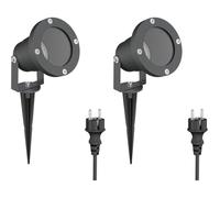 ledscom.de 2 focos de jardín DUK antracita con pincho de suelo para exteriores, IP65, 1x GU10 máx.15W