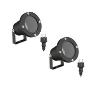 ledscom.de 2 focos de jardín DUK para exteriores, IP65, enchufe, negro, 1x GU10 máx. 15W