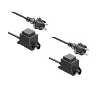 ledscom.de 2 piezas 10W LED transformador fuente de alimentación/transformador para sistema de enchufe NEMO, enchufe, 12V AC, negro, IP65