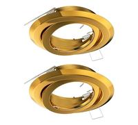 ledscom.de 2 piezas marco empotrado en techo FABI, redondo, orientable, dorado brillante