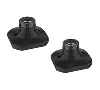 ledscom.de 2 piezas Plafón portalámparas ELEKTRA, negro, 1x E27 máx. 60W