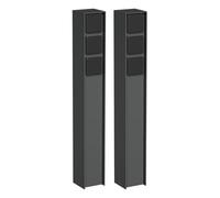 ledscom.de 2 pzas Toma de jardín Pilar PODEL para Exterior, IP44, 3 vías, Antracita, Angular, 60 cm