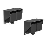 ledscom.de 2 tomas de corriente para exteriores y ambientes húmedos PIWI, montaje en superficie, IP44, doble toma Schuko, 16 A/230 V, acero inoxidable, plástico, antracita, horizontal