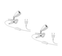 ledscom.de 2 uds. lámpara de pinza LIK, blanco mate, 1x E27 máx. 60W