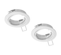 ledscom.de 2 uds. marco empotrable en techo FERE, redondo, orientable, blanco mate