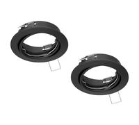 ledscom.de 2 uds. marco empotrable en techo FERE, redondo, orientable, negro mate