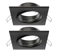 ledscom.de 2 uds. marco empotrable en techo RIR, angular, orientable, negro mate