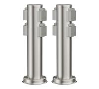 ledscom.de 2 uds. Portalámpara de jardín PORU para Exteriores, IP44, 4 vías, Acero Inoxidable, Redondo, 40 cm