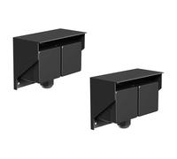 ledscom.de 2 unidades Toma de corriente de superficie PIWI para exteriores, IP44, 2 contactos, negra, horizontal