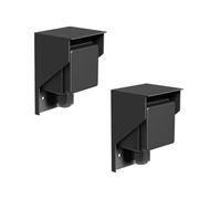 ledscom.de 2 unidades Toma de corriente de superficie PIWI para exteriores, IP44, simple, negro