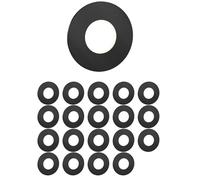 ledscom.de 20 LED luz de escalera/plafón empotrado FEX para interiores y exteriores, redondo, negro, 85mm Ø, blanco frío