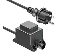 ledscom.de 20W LED transformador fuente de alimentación/transformador para sistema de enchufe NEMO, enchufe, 12V AC, negro, IP65