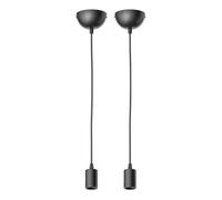 ledscom.de 2x lámpara colgante DORI, negro mate, 1x E27 max. 60W