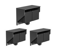 ledscom.de 3 bases de enchufe de superficie PIWI para exteriores, IP44, 2 contactos, antracita, horizontal